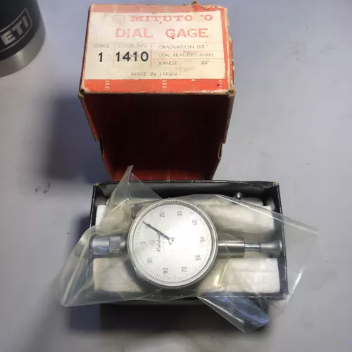 Mitutoyo No 1410 .001” Dial Indicator .25” Range