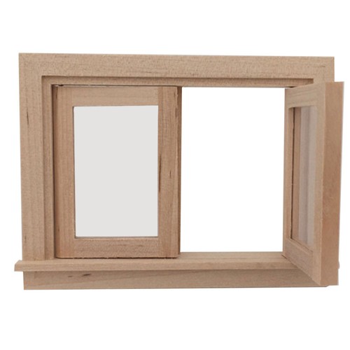 Miniature Wooden Door Doll House Furniture Wood Window Miniature Birthday