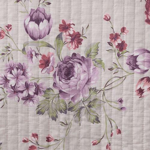 New Floral Girl Dahlia Cotton Single Bedspread Coverlet Pink Lilac Bianca Chic - Picture 3 of 4