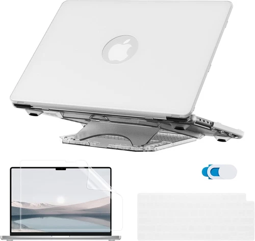 Plastic Hard Shell Case for MacBook Pro 14” A2442 M1 Pro Max 2021-2022 - Black