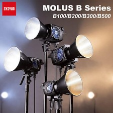 US ZHIYUN MOLUS B100 B200 B300 B500 COB LED Video Light Bowens Mount 2700K-6500K