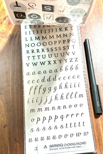 Letter Stickers Black Script Scrapbooking Card Journal 6 sheets - Picture 4 of 4