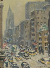 GUY C. WIGGINS : 5th Avenue Winter : Archival Art Print