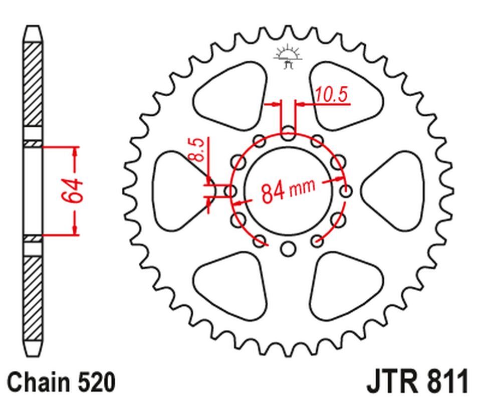 Pignon JT Sprockets 81148JT en acier trempé ultra résistant pour DR200