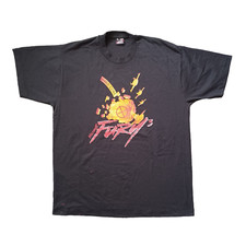 Vtg Microsoft T Shirt Men XL Black Graphic Fury 3 Single Stitch Short Sleeve USA