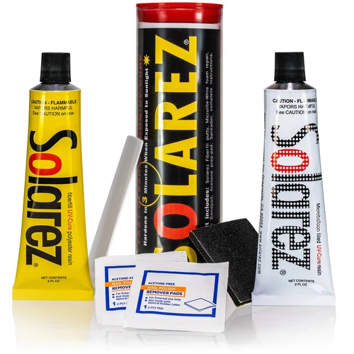 SOLAREZ UV Cure Polyester Econo Travel Kit ~ Complete Surfboard Ding Repair Kit