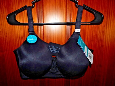 VANITY FAIR FULL WIRE FREE, SMOOTH BACK BRA, MEDIUM LINING ,SIZE 38 D, 71380,NWT