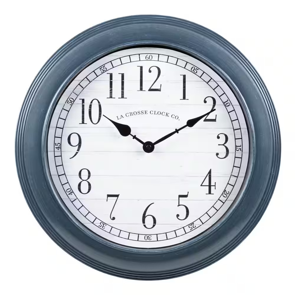16 In. Everly Gray Quartz Analog Wall Clock
