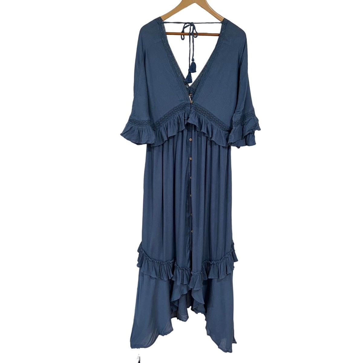 Free People Endless Summer Paradiso Maxi Dress Size XS in Blue FREE-EST |  eBay