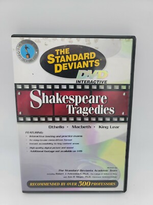 THE STANDARD DEVIANTS DVD SHAKESPEARE TRAGEDIES DVD Othello, Macbeth, King Lear