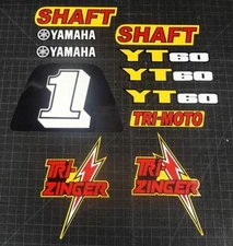 1984-1985 TRI-ZINGER 11pc YT60 Yellow Model Trike autocollant Decal Stickers ATC