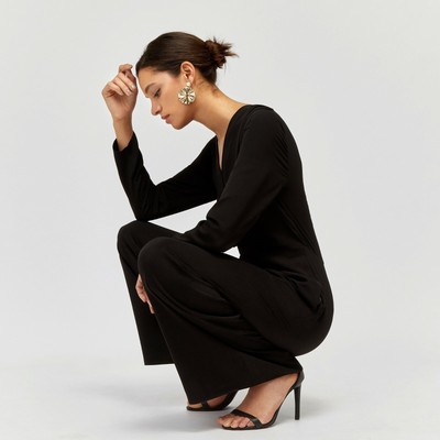 warehouse slash neck jumpsuit