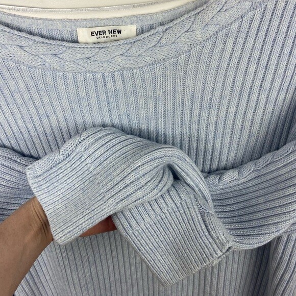 Ever New Australia Estelle Baby Blue Cable Knit Sweat… Gem