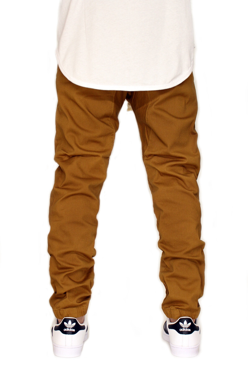 MEN'S TWILL DROP CROTCH JOGGER PANTS SIZE S-5XL VICTORIOUS *18