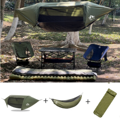 Hngematte mit Moskitonetz und Plane Reise-/Schlafsack/Schlafunterlage |  eBay.de