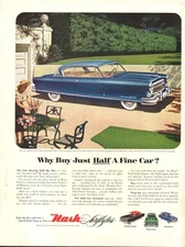1953 Vintage ad Nash Ambassador Airflyte retro car Auto Vehicle Blue RARE