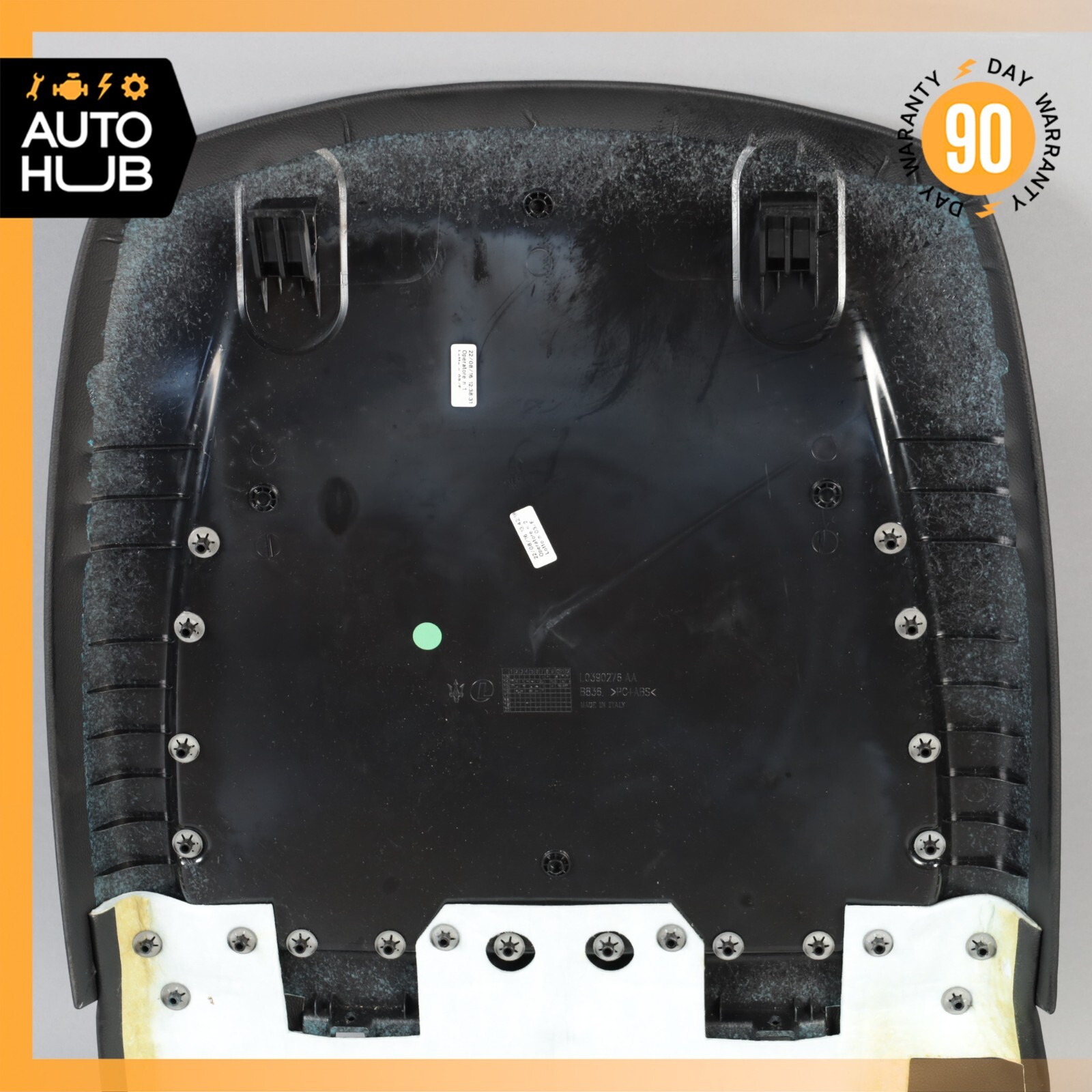 14-20 Maserati Levante M161 Front Left Driver Side Seat Back Cover Black OEM 44k