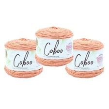 (3 Pack) Lion Brand Yarn 835-184A Coboo Yarn, Peach