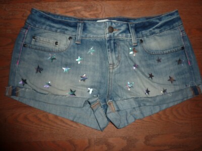 Short Denim Rose Victoria's Secret PINK Bling Stars - Très Rare - Neuf Avec étiquettes