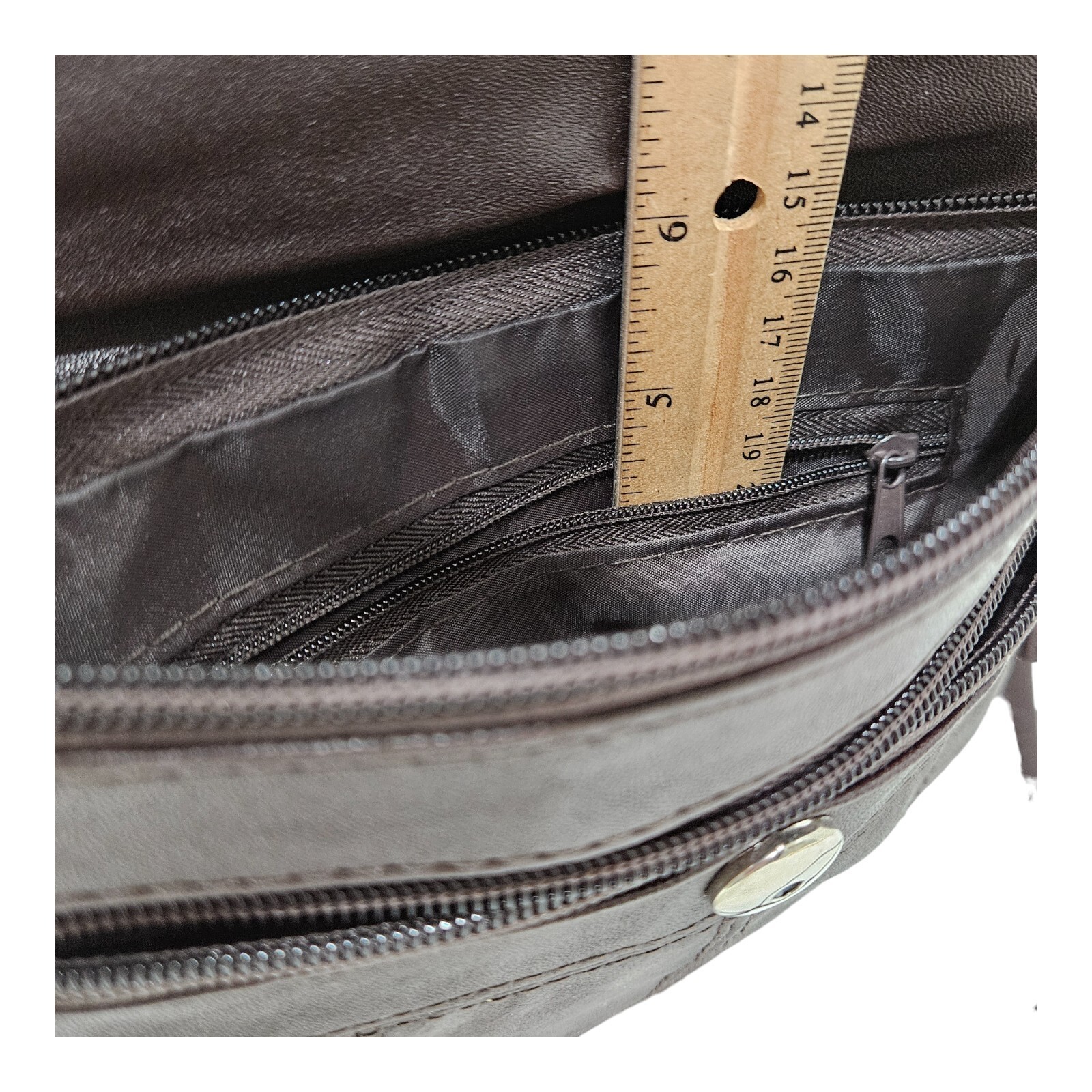 Retro Patchwork Multi Pocket Shoulder Purse - Bro… - image 4