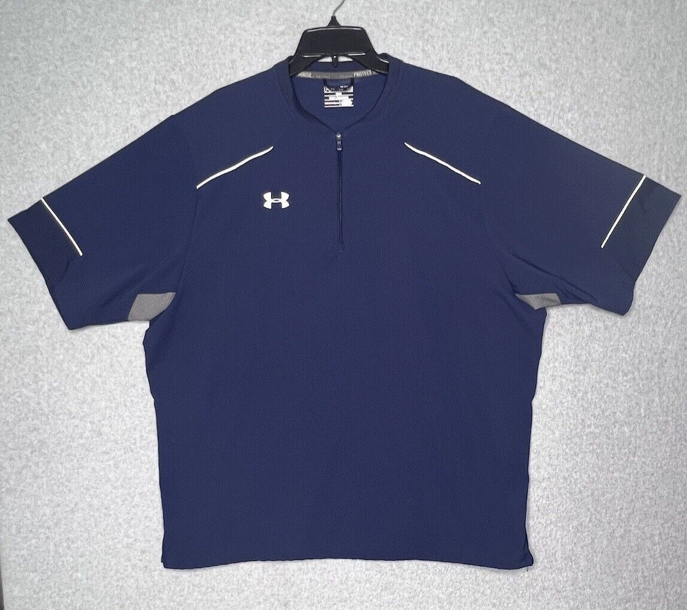 Under Armour All Season Gear Pullover Mens XL Loose Quarter Zip Vented S/S