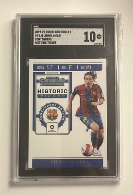 2019-20 Panini Chronicles Contenders Lionel Messi Historic Ticket