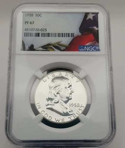 1958 Franklin Half Dollar NGC PF 67 #3390