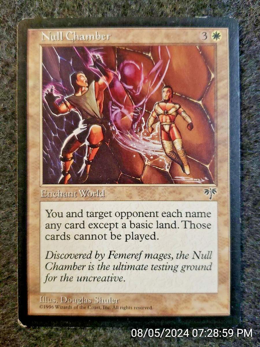 Null Chamber Mirage NM White Rare MAGIC THE GATHERING MTG CARD (DS3D1H3) | eBay Null Chamber Mirage NM White Rare MAGIC THE GATHERING MTG CARD (DS3D1H3) | eBay