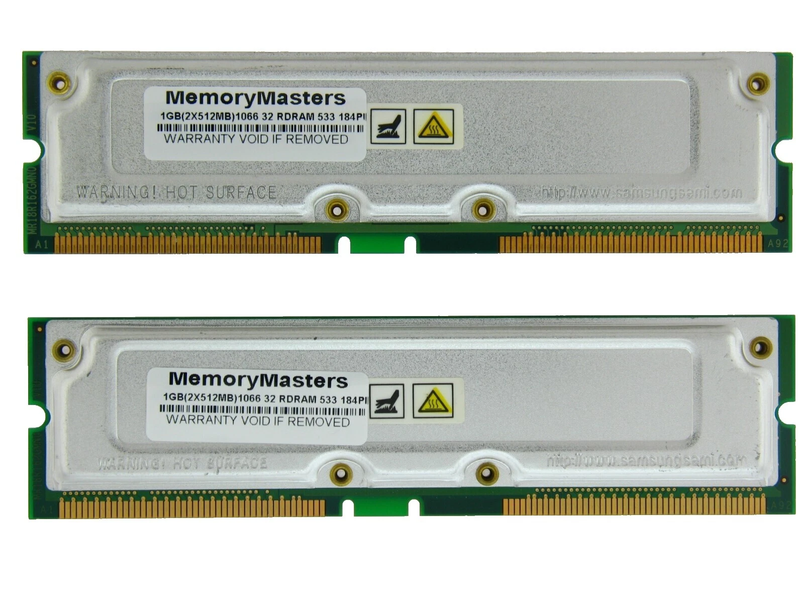 RDRAM Computer Memory (RAM) 2 Modules