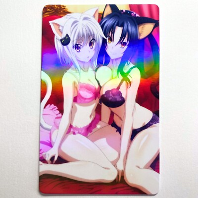 High School DxD Kuroka & Koneko Sexy Doujin Waifu Girl Lewd Anime Goddess Card