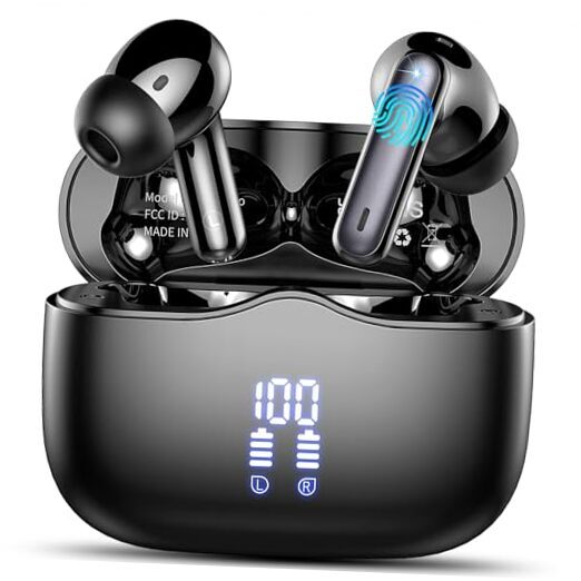 Wireless Bluetooth 5.3 Earbuds with 4-Mic ENC Noise Cancellation-image