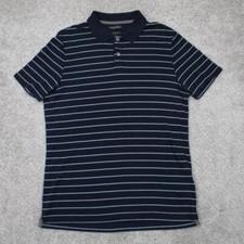 Banana Republic Polo Shirt Mens Medium Blue Luxury Touch Standard Fit S/S