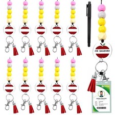 20 Pcs Teacher Beaded Lanyards Bulk Employee Appreciation Gifts with ID Holde...