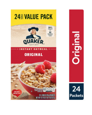 Quaker Original Instant Oatmeal, 24 Count, 0.98 oz Packets