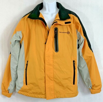 Free Country FCXtreme Jacket Sz S Orange Gray Black Multi-Ripstop