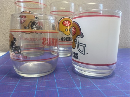 Vintage - San Francisco 49ers - Drinking Glasses Lot Of 5 - Picture 3 of 10