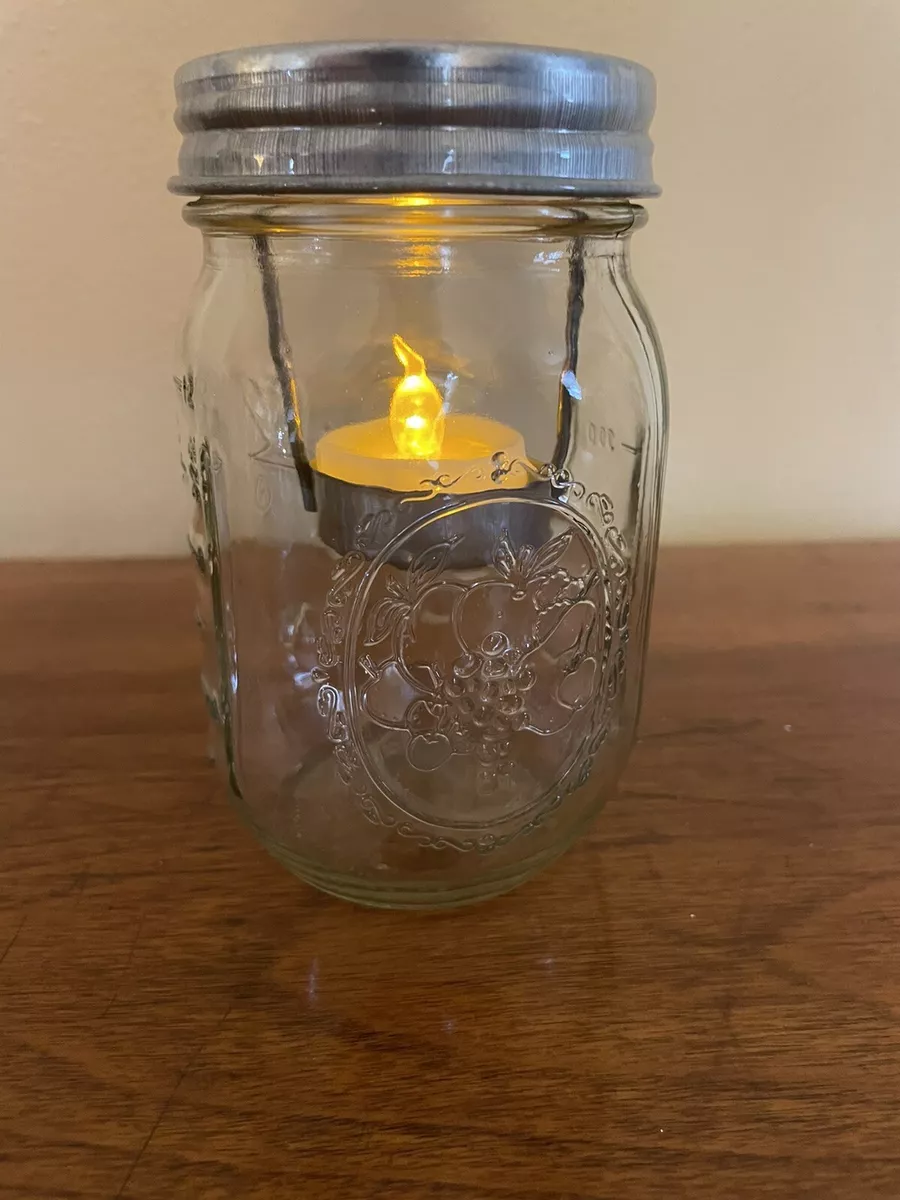 Mason jar tea light on sale holder