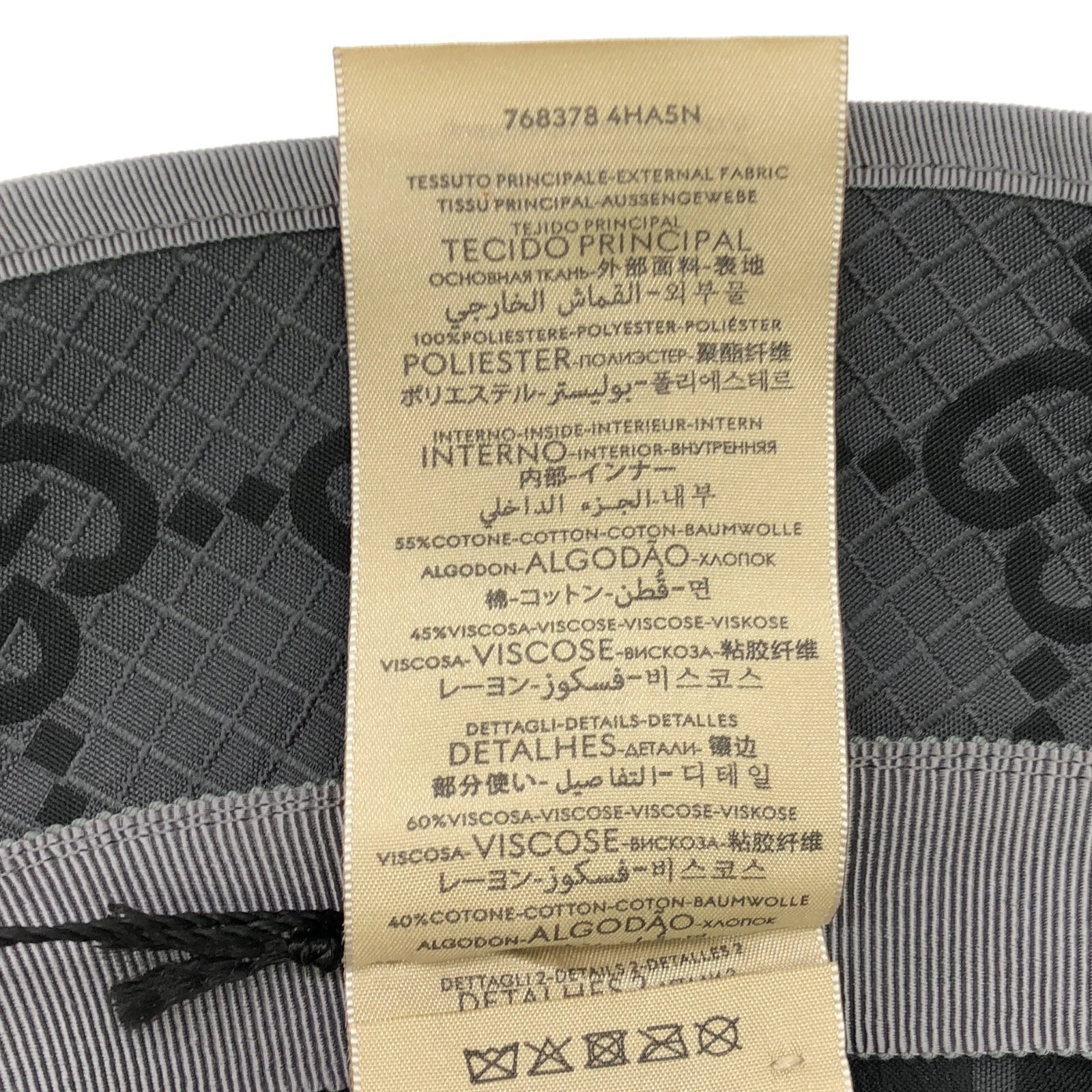 GUCCI Cappello Berretto 7683784HA5N1161M Poliestere Grigio NUOVO Donna 1