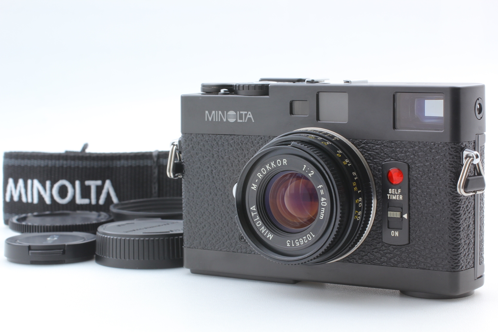 Mint Minolta CLE Rangefinder Camera with M Rokkor 40mm f/2 Lens and Hood Japan