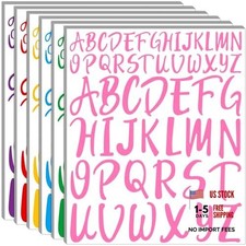 Letter Stickers 30 Sheet Self Adhesive Letters Stick 1 Inch,2 Inch Multicolor