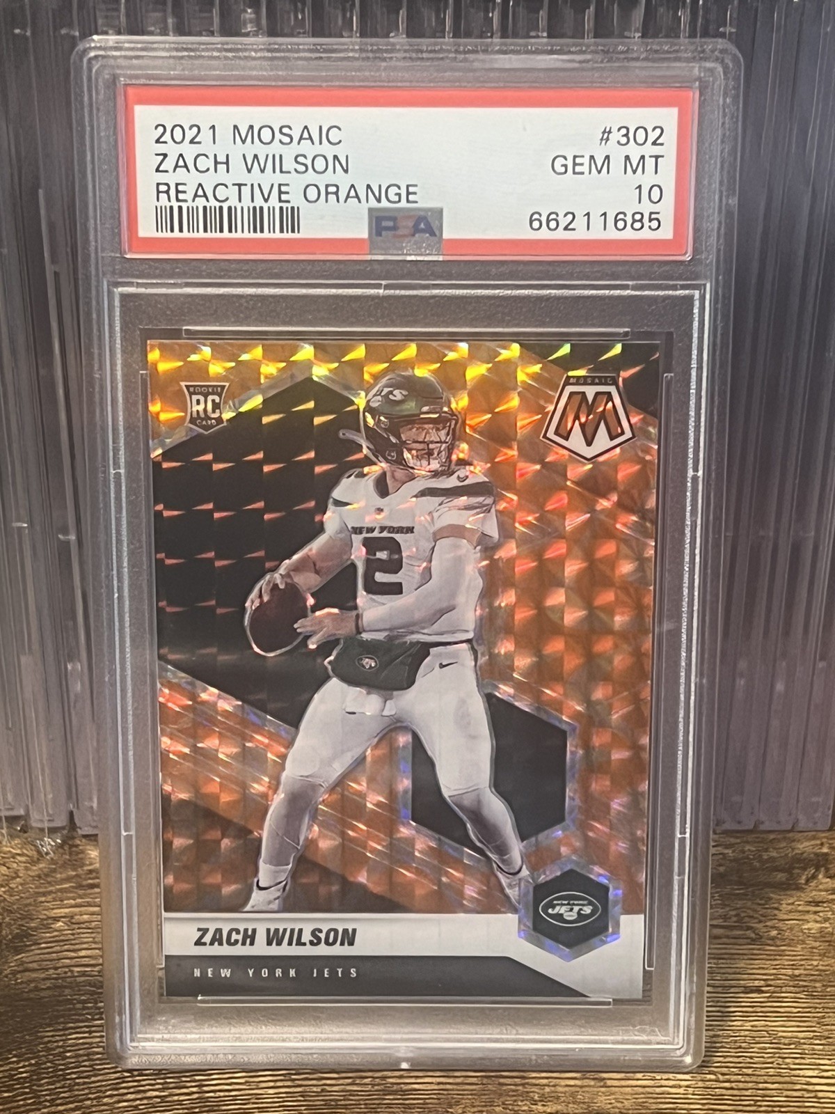 Zach Wilson Panini Mosaic #302 Reactive Orange