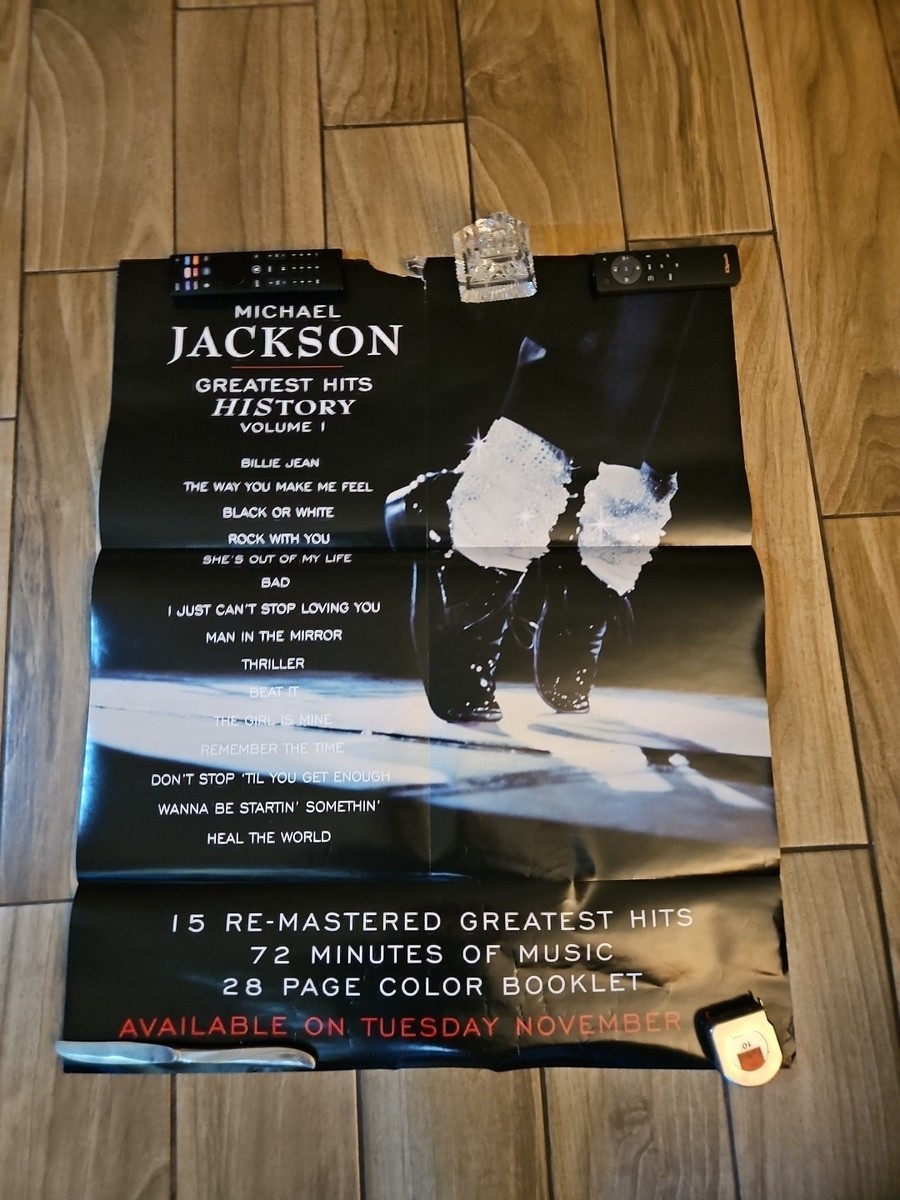 MICHAEL JACKSON 2001 2 sided History promotional poster 24
