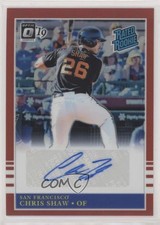 2019 Panini Donruss Optic Red Prizm 19/25 Chris Shaw #R85-CS Auto 3l1