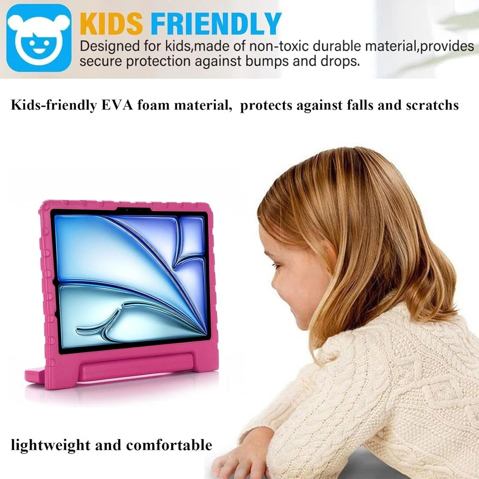 Tough Cover For iPad 11(A16) Pro M4 Air M3/M2 10.2 10.9 9.7 Kids Shockproof Case - Image 2 of 4