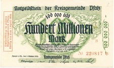 Republic Treasury Note Germany 10 Millionen Mark 1923 Unc
