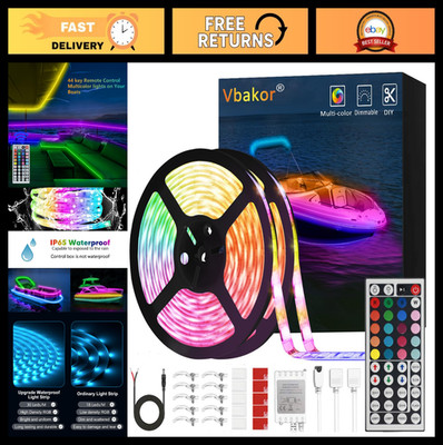 Waterproof 50FT RGB Boat Strip Lights, 12V Marine Interior Deck & Cabin Lighting