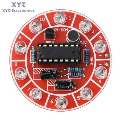 DC 3-5V Voice-Control LED Flowing Light Electronic DIY Kits Soldering Practice
