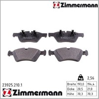 Zimmermann 23925.210.1 Bremsbelagsatz FüR Scheibenbremse Bremsbelagsatz