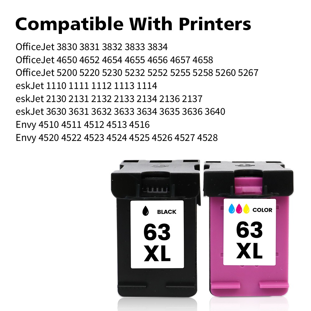 Hp 302 Xl 2 Cartucce Ricaricate Nere HP 63XL - Per Envy 4520, OfficeJet 3830 E Altri - Garanzia 1 Anno Cartucce Remanufactured - Foto 3