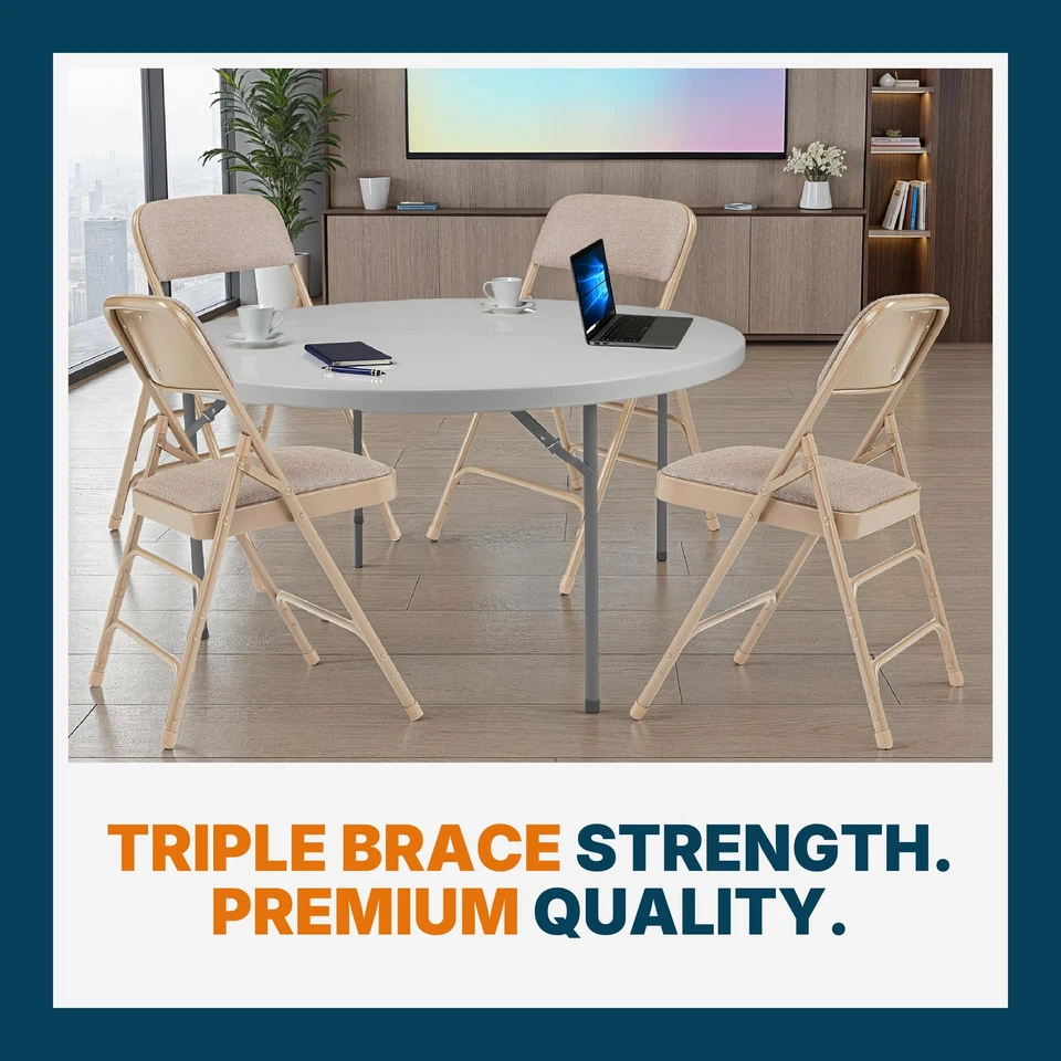 OEF2300 Series Heavy-Duty Premium Fabric Padded Upholstery Double-Hinged Trip... - Image 2 of 4